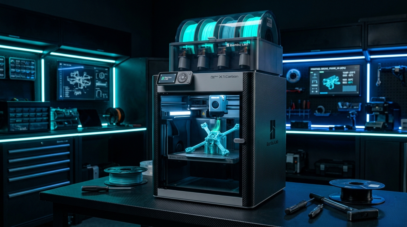 Bambu Lab X1 Carbon con AMS